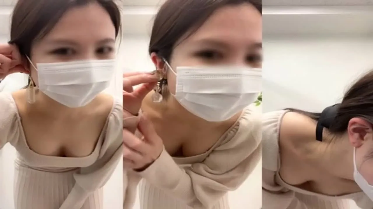 ショップ店員のインスタライブ胸ちらハプニング - FC2 Video