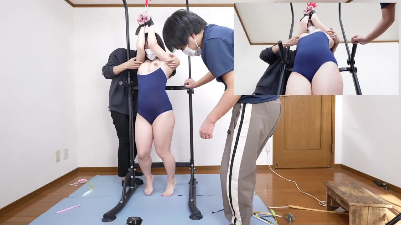 まさにオジサン専用人間くすぐり玩具！ヒーヒー言いながら振り子のように回転し乳丸出しの女子さん（完全オリジイナル） - FC2 Video